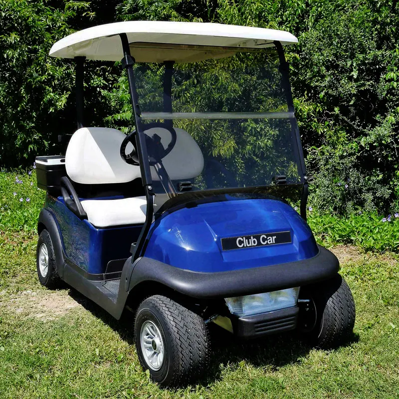 Custom Club Car Precedent Hinged Golf Car Tinted Windshield Cart