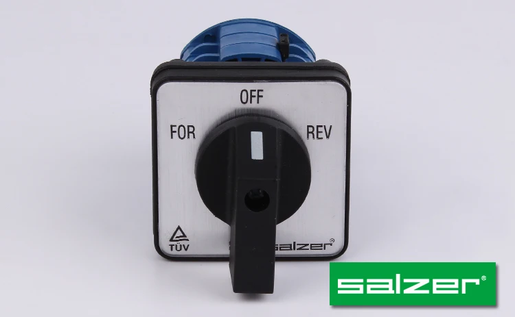 Salzer Sa16 For-off-rev 61211 48x48mm Selector Switch Blue Body Black ...