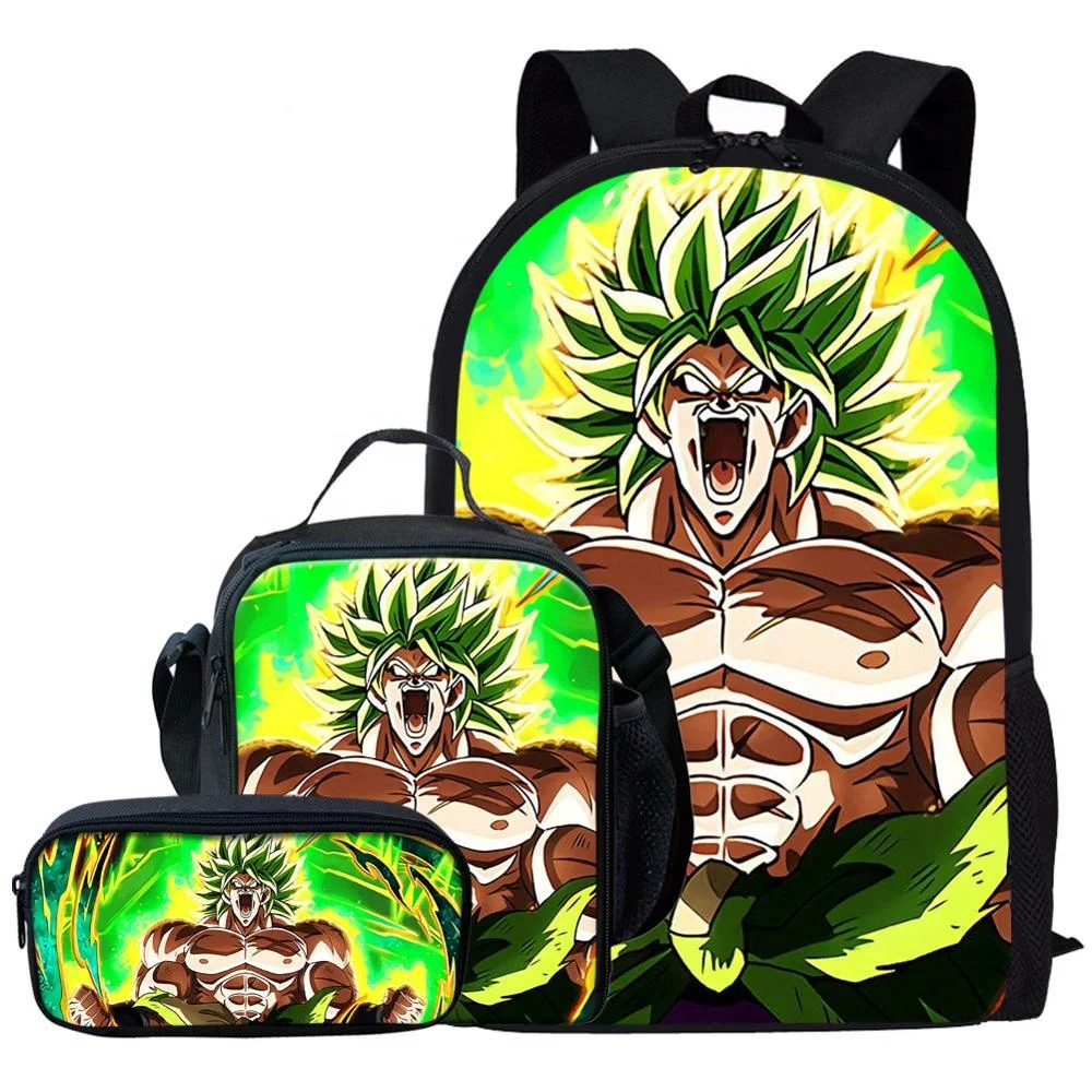 Dragon Ball Z Super Print 3PCS Set Students Kids Boys Schoolbags Anime DBZ Ultra Instinct Leisure Travel Bag Backpacks