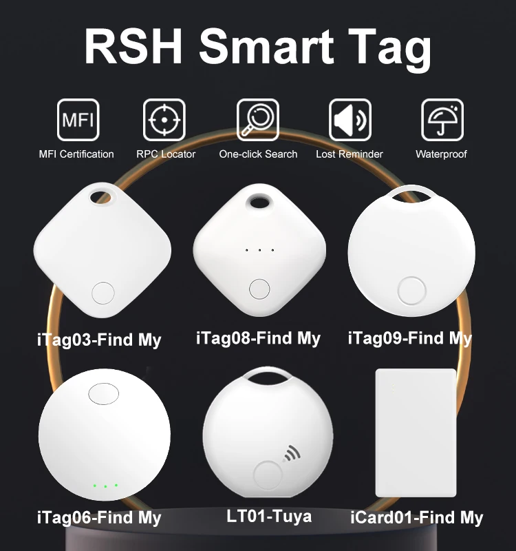Rsh New Airtag Mfi Certified Find My Tag Itag Round Smart Gps Locator