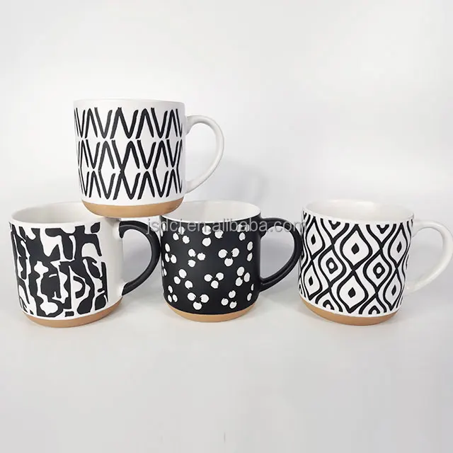 Europe Design Embossed Ceramic Coffee Tea Mug