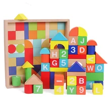 Number Alphabet Letters Stacking Blocks Wooden Building Blocks Educational Stacking Toys