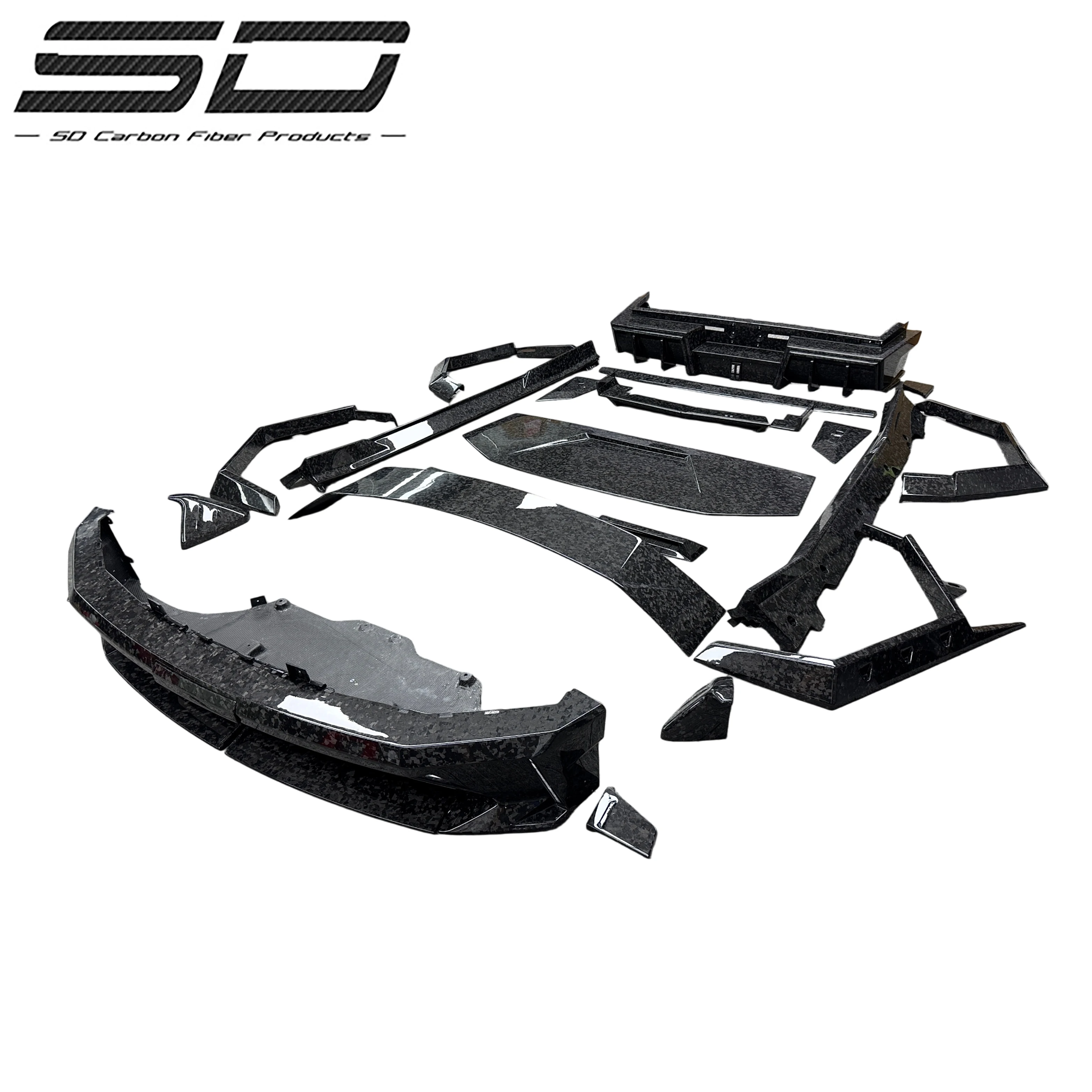 Tesla Cybertruck Msy Carbon Fiber Body Kit Cybertruck Msy Front Lip Diffuser Spoiler Hood Wheel