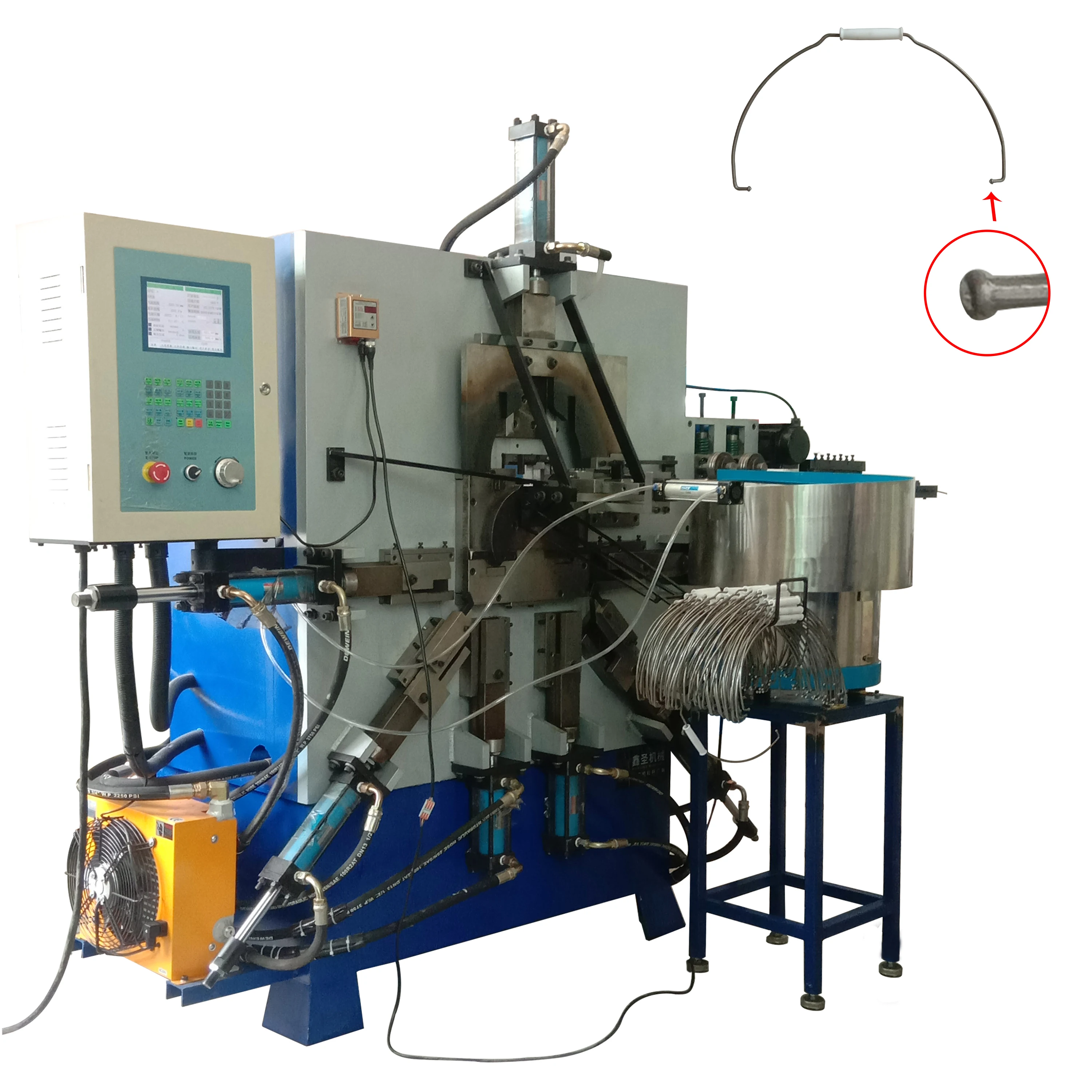 Bucket Handle Making Machine with Plastic Gripper Inserting Function ...