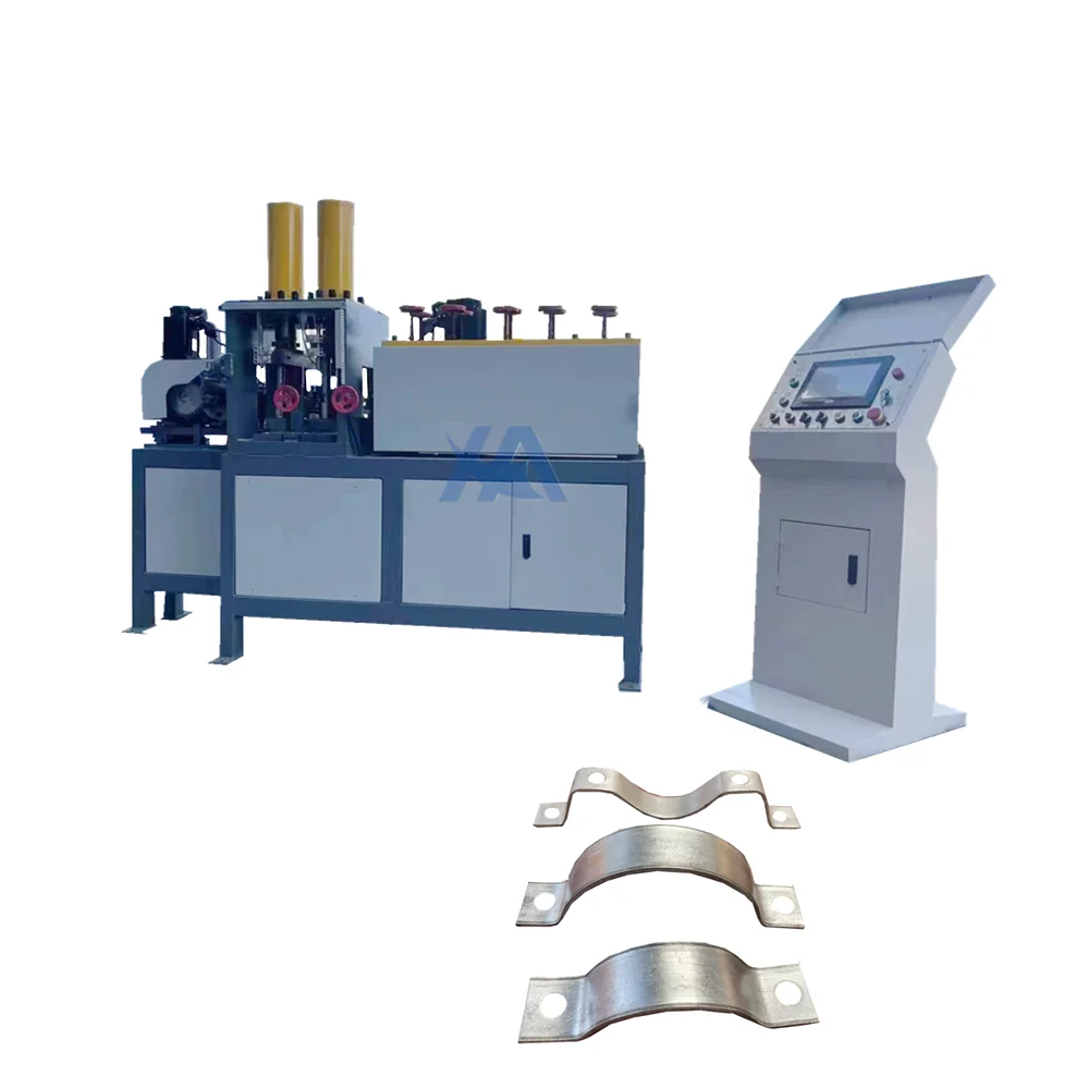 U Shaped Connector Bracket Strut Channel Brace Automatic Galvanized Steel Holt Hoop Pipe Clamp Making Hoop Bending Machine