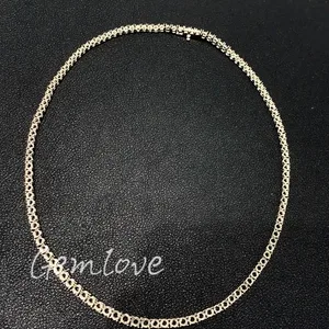 14K/18K Gold Cuban Link Chain for Men with Ice Diamond Inlay Design, Hollow Groove Chain, Customizable Stones