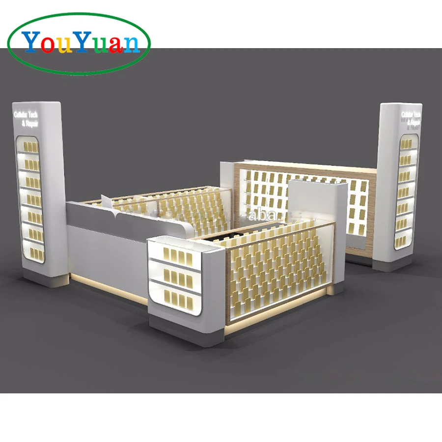 High Quality Interior Design Cellphone Accessory Kiosk Cell Phone Store Display Kiosk in Mall