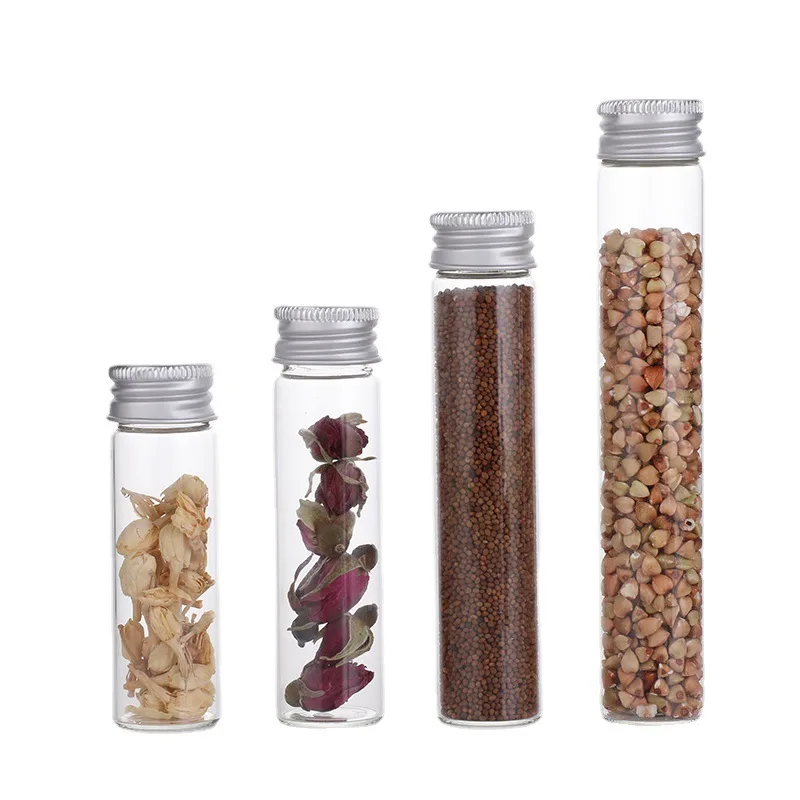 Оптовая продажа, стеклянная тестовая трубка для сигар с пробкой или алюминиевой крышкой, размер на заказ