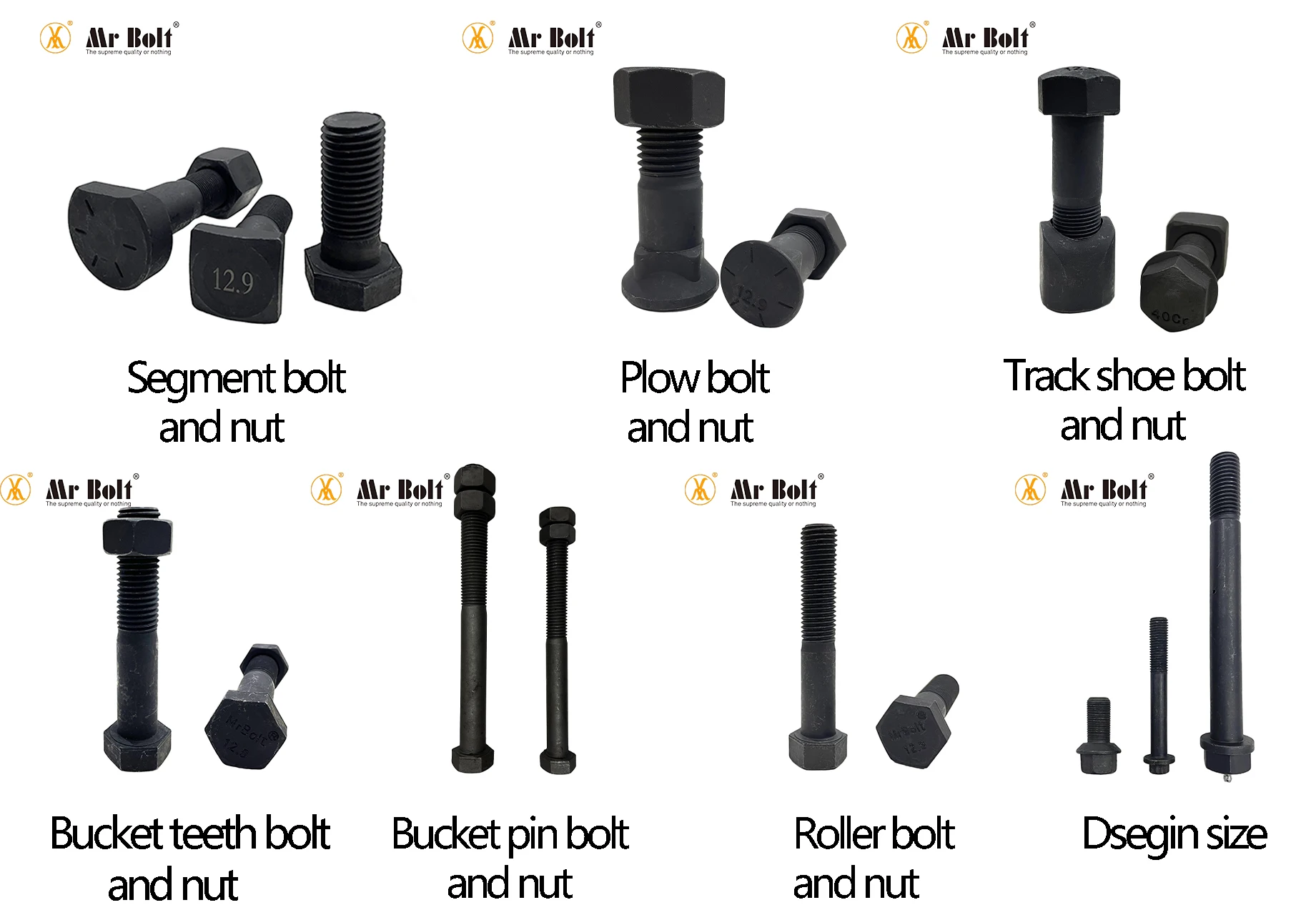Bolt And Nut 6v1723 7g6442 D8n D8r D8t Shoe Track Grade 12.9 High