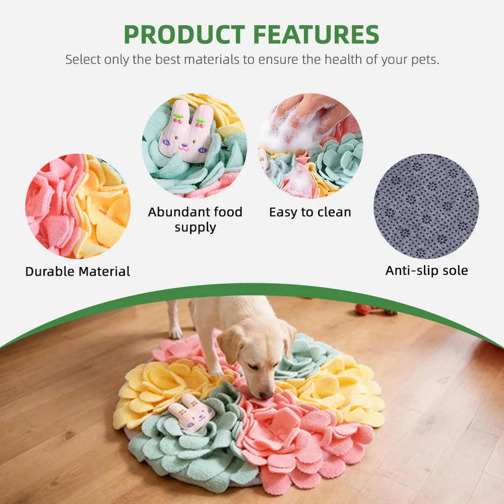 Pet Nose Work Smell Snuffle Mat Training Feeding Foraging Skill Blanke - product detail 4