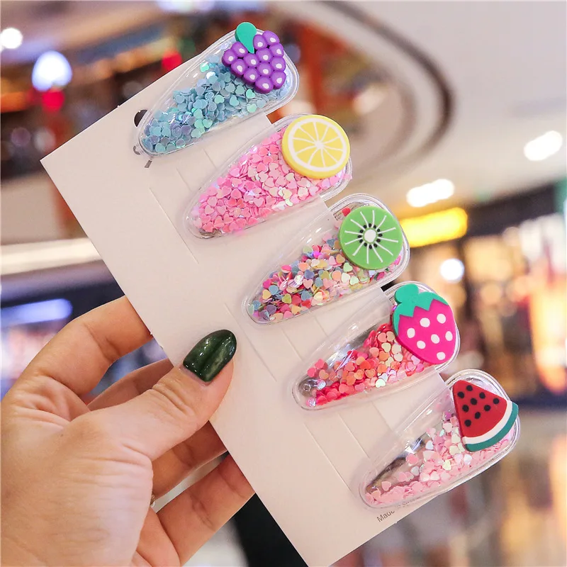 Child Fruit Hair Clip Color Quicksand Transparent Fruit Hair Clip Girl Bb  Edge Clip For Young Girl Kid Hair Accessories - Buy Fruit Hair Clip,Kid Hair  Clip,Hair Clips Product on 
