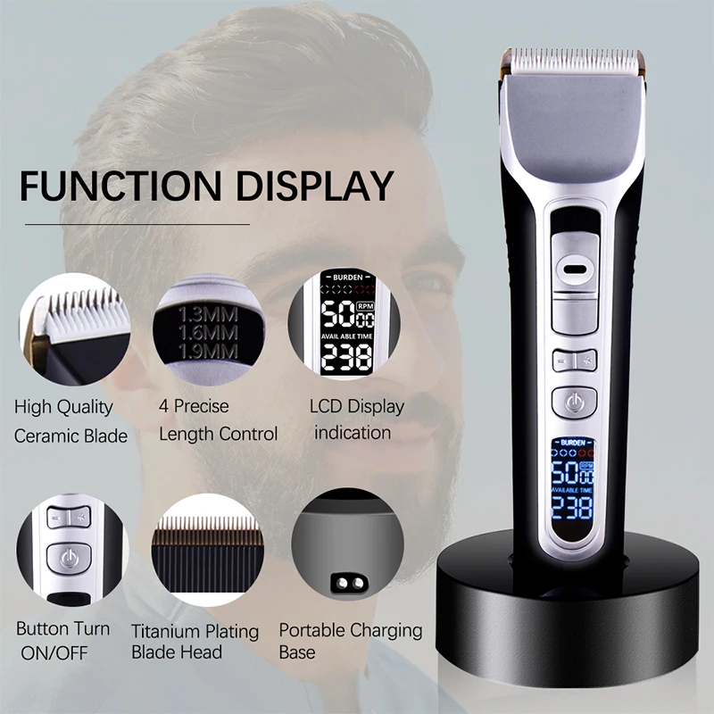 New High End Professional Barber Fading Hair Clippers Adjustable Best