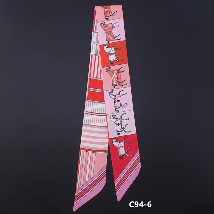 Beautiful Print Luxury Bag Strap Scarf 