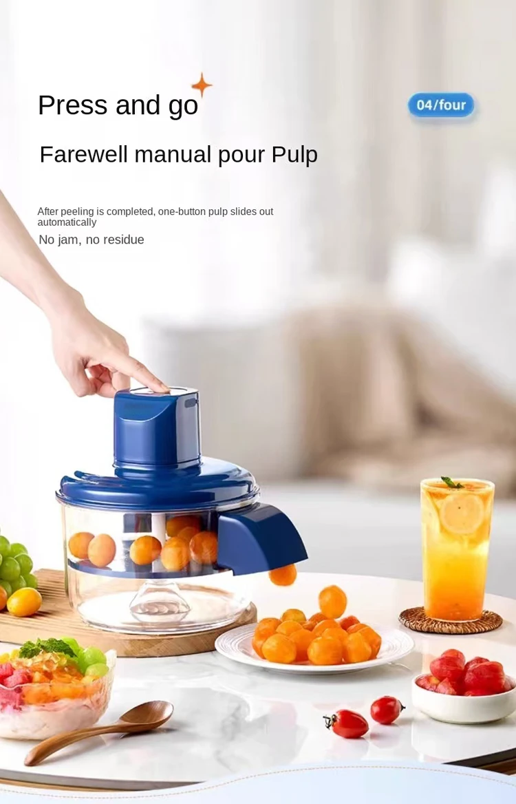 Small Automatic Kitchen Appliances Fruit & Vegetable Peeling Machine for Grapes Plums Tomatoes Garlic