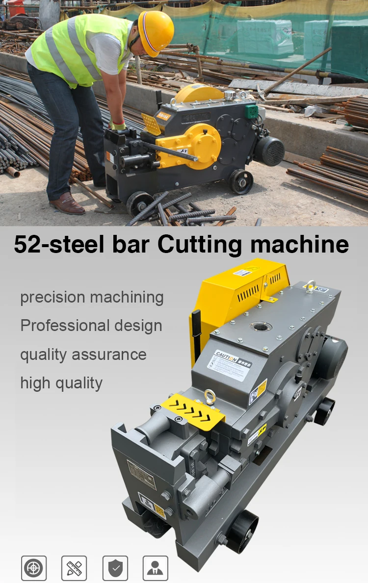 Mobile Rebar Cutter Hydraulic Iron Cutter Machine Round Steel Bar ...