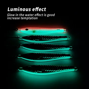 Lure Jig Overturned Hook Long-Cast Freshwater Saltwater Fishing Lure 60g 80g Lead Fish Jig for Bass Model JIG-003-005 – Metal Jig – view 5