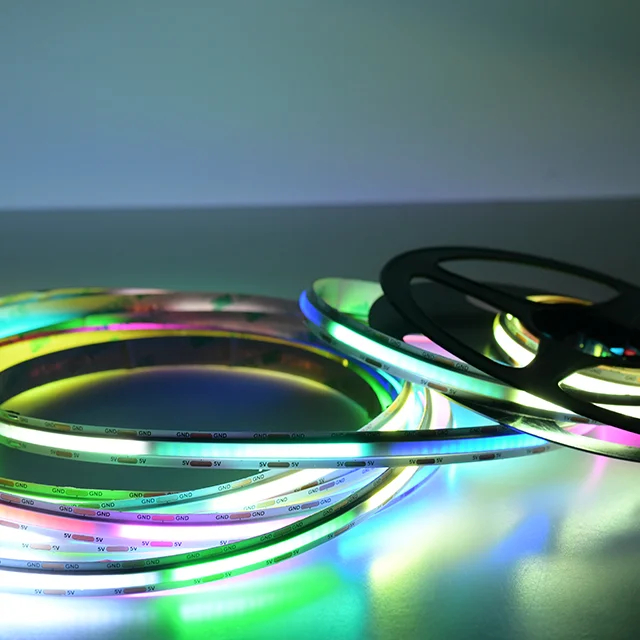 Magic Dream Color FCOB 5V 12V 24V WS2812b SK6812 WS2811Dam Type Addressable RGB RGBW RGBIC COB LED Strip Light
