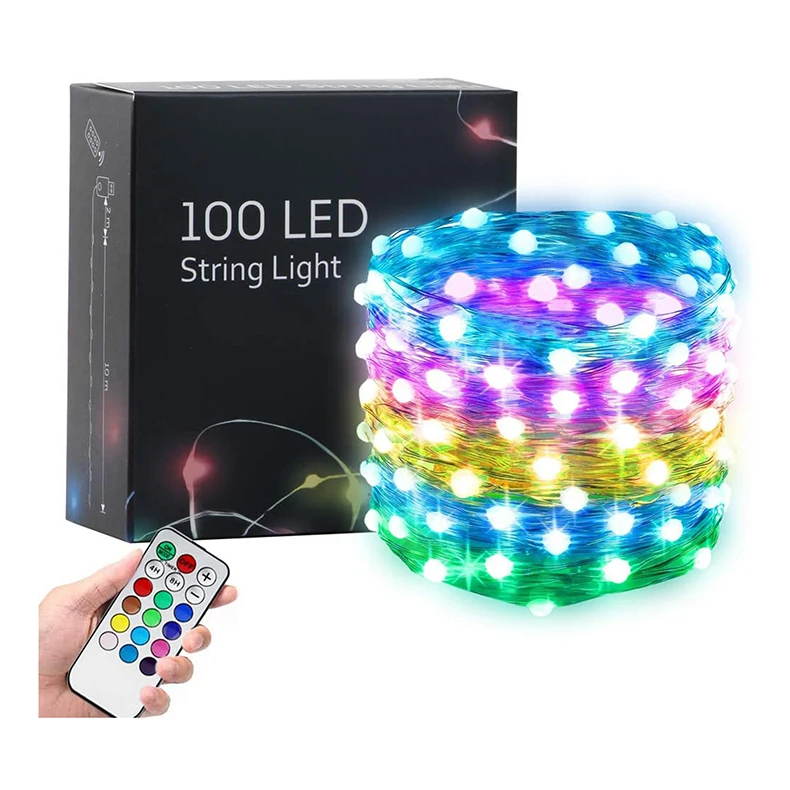 DC 5V RGBIC Dream Color LED String Light Waterproof IP67 WS2812 Led Strip  Music Fairy Light for Party Christmas Decor
