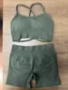 Olive green bra and shorts set