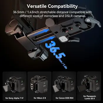 SMALLRIG V-Mount Battery Plate,V Lock Battery Plate with Dual for V Mount Battery,DSLR Camera,Tripod-4064B detail image