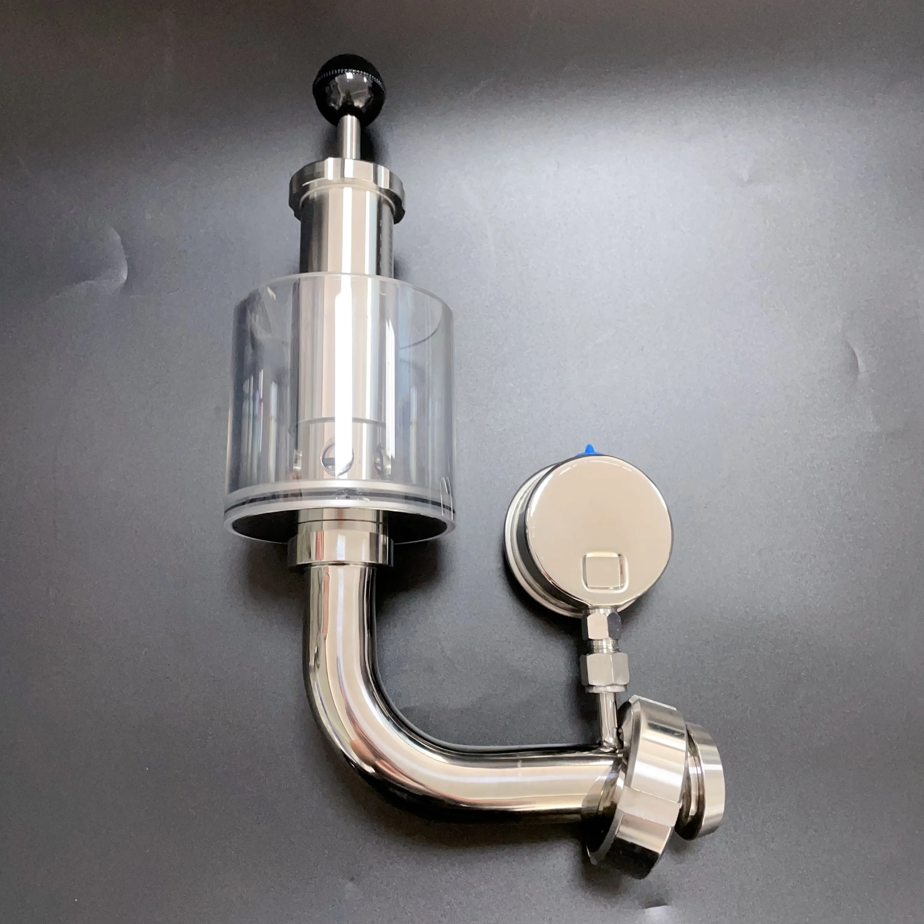 stainless steel union Spunding Valve with Manometer Beer Brewing Fermenting Equipment union Type home brew