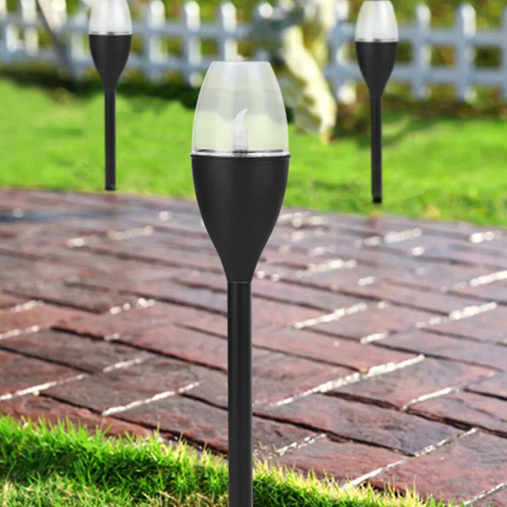 Solar Garden Flames Candle Lights Outdoor Landscape LED Torch Stake Lamp for Decoration Patio Pathway factory