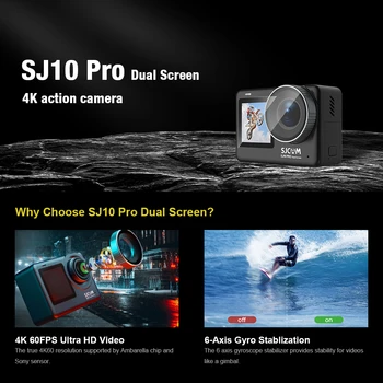 SJCAM SJ10 Pro4K60FPS 12MP  Dual Screen WiFi Action Camera Waterproof Camera EIS 2.0 detail image