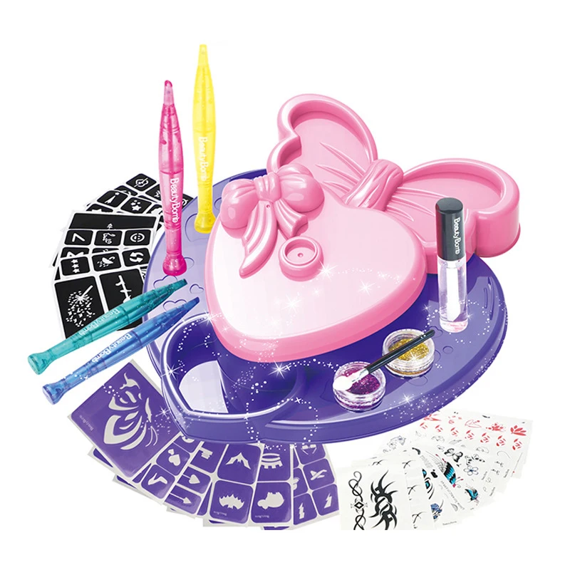 Tattoo Stickers Kids Makeup Set Beauty Fashion Toys Kit for Girls