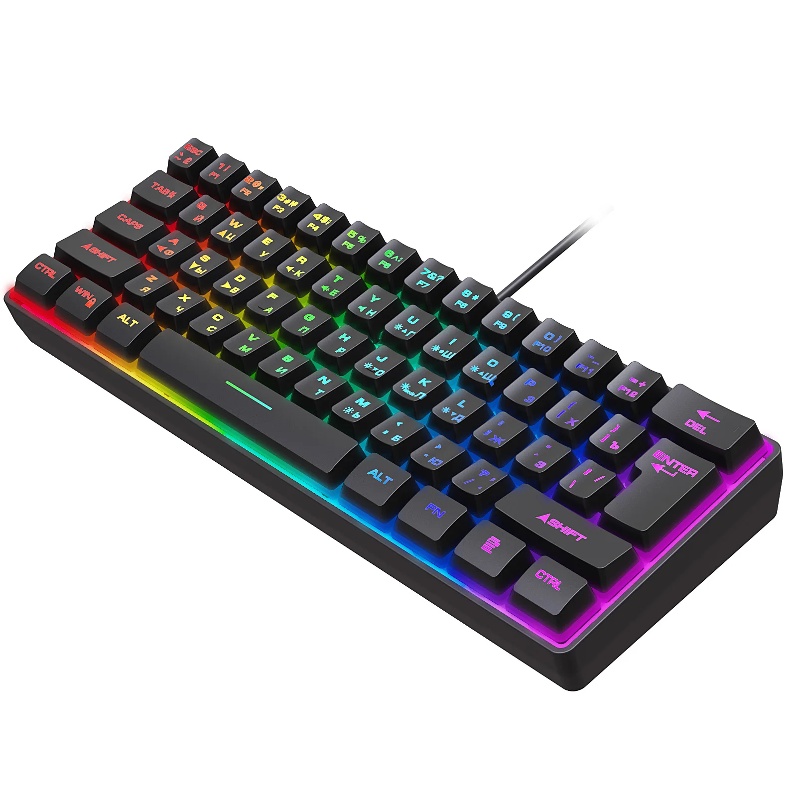 Y-fruitful G69 Mechanical Feel Esports Rgb 87 Keys Computer Office Usb ...