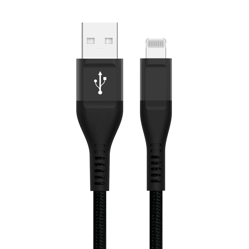 
 Mfi Сертифицированный Фабричный Плетеный 2.4a кабель для быстрой зарядки Usb кабель Lightning 1 м 2 м для Iphone  