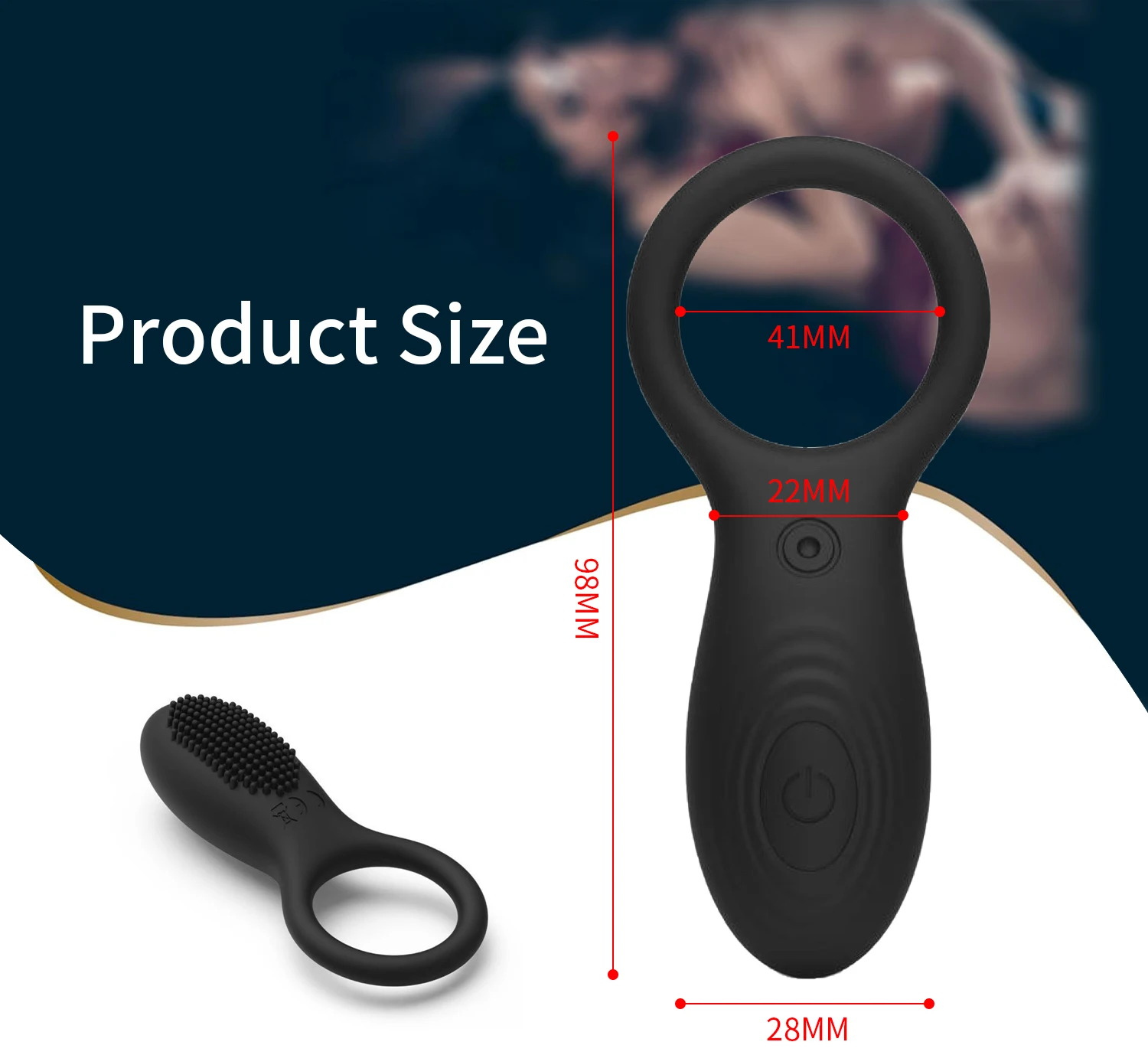 Men Masturbation Toys USB Rechargeable 10 Frequency Wireless Remote Control Cum Locking Male Silicone Erotic Vibrating Ring 5