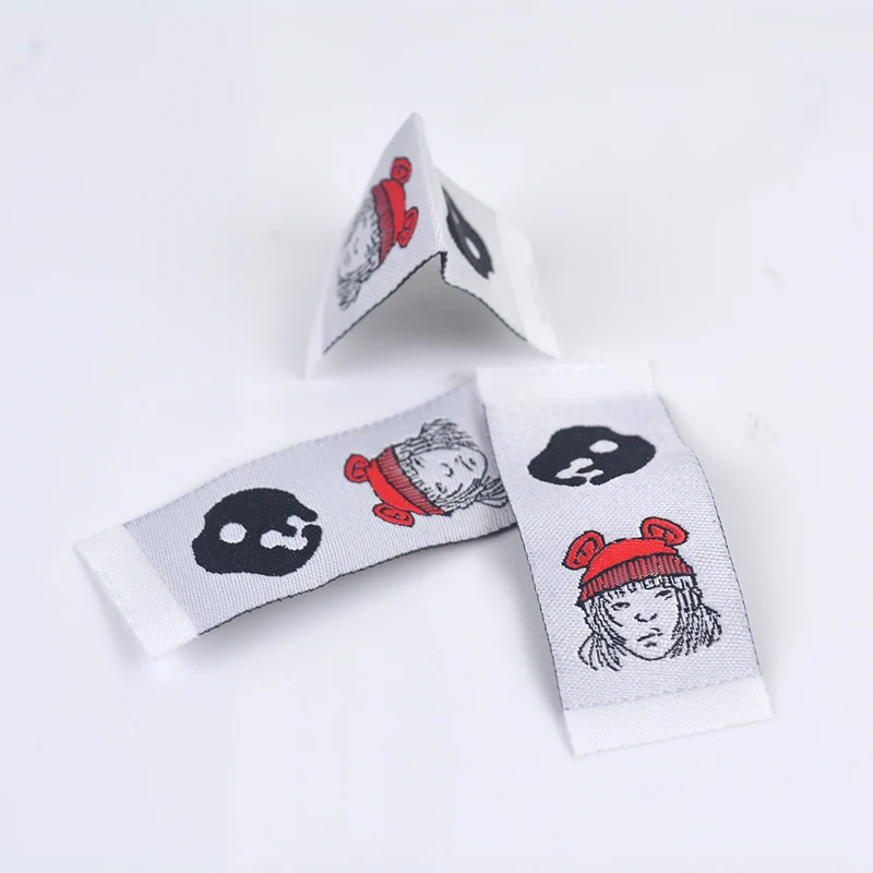Factory Cheap Price Woven Labels for Clothing Custom Personalized Garment Labels Tag for T-shirt Hem Tag
