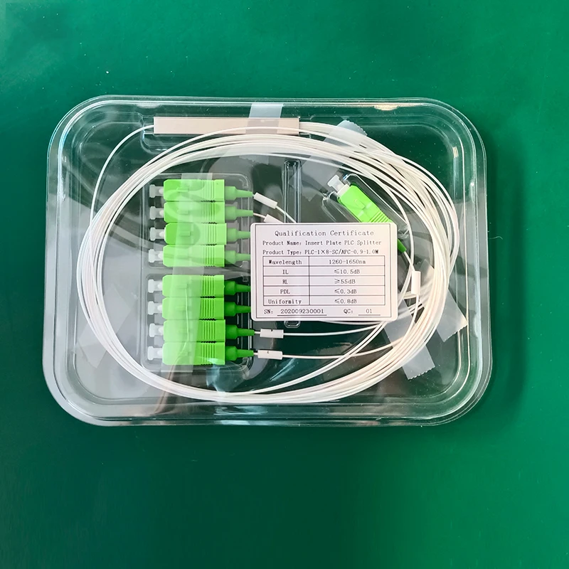 Factory customization MINI Splitter 1x2 1x3 1x5 1x7 1x9 1M Fiber optical without connector steel tube PLC splitter