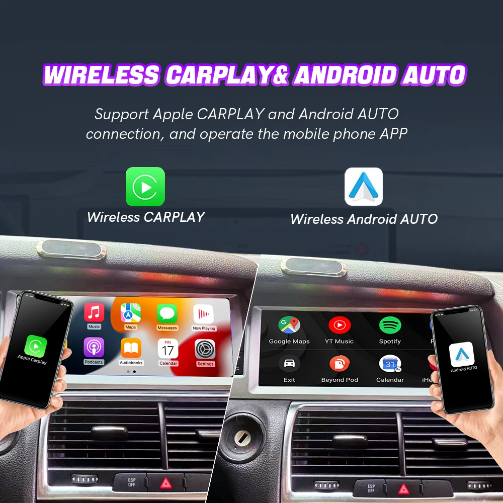 ZLH 8.8 Inch Wireless Android Auto & CarPlay Screen for Audi A6