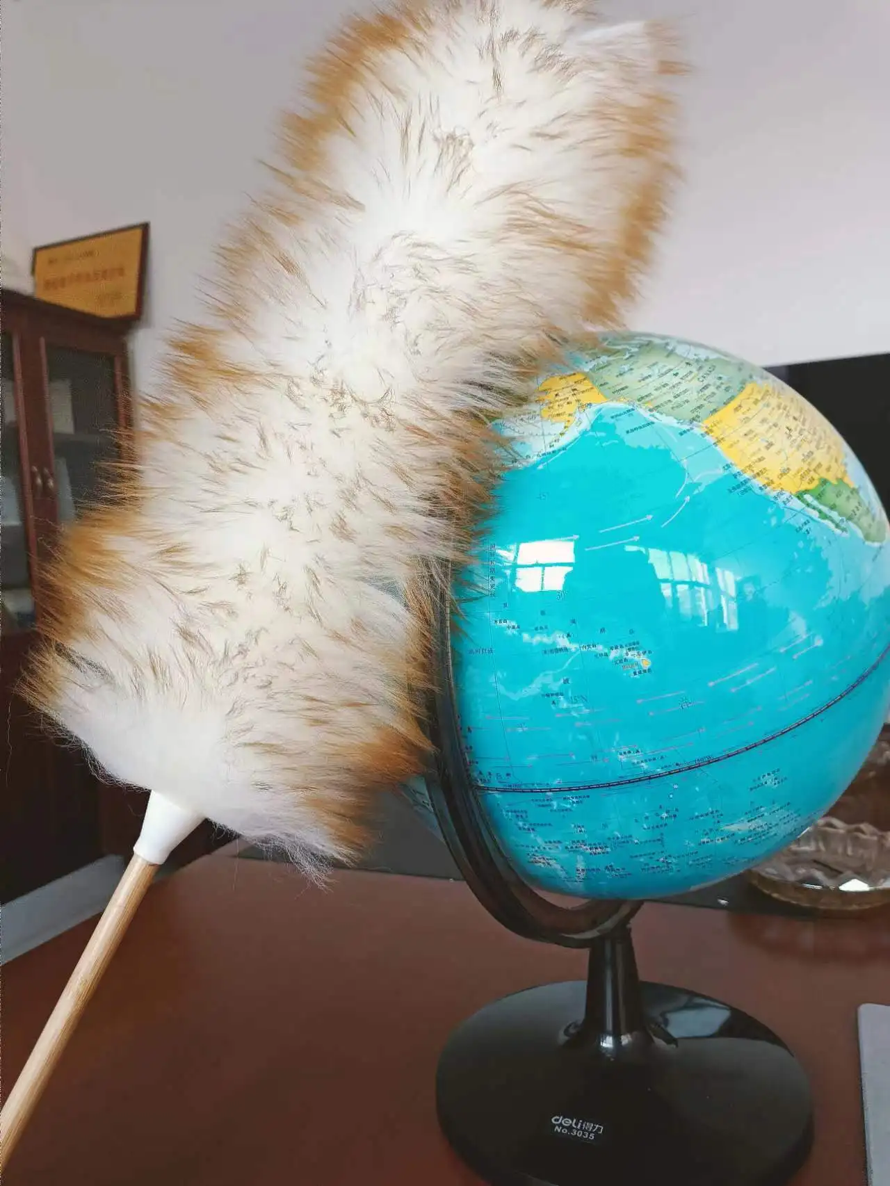 Пыльник из натуральной овечьей шерсти с удлинительной ручкой для коммерческой уборки или