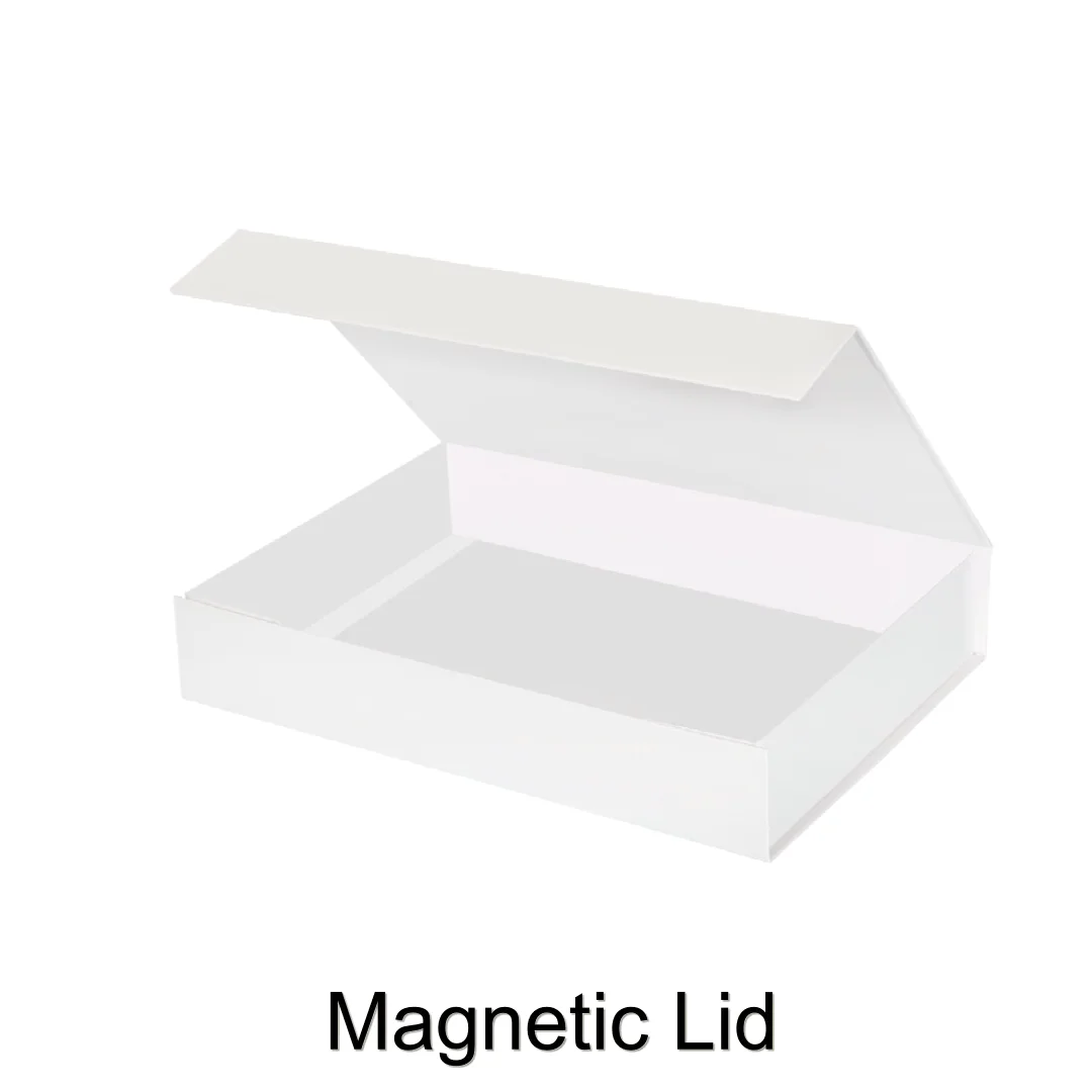 Custom Luxury White Gift Boxes With Lid Cardboard Foldable
