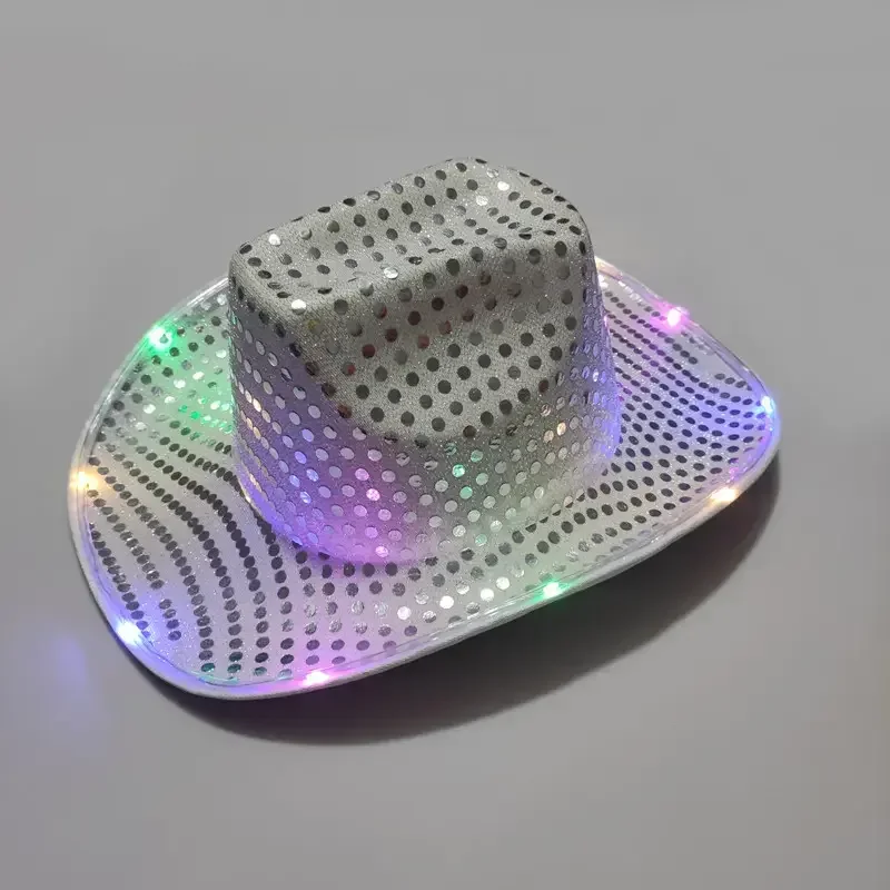 Sequin Light Up Led Cowboy Hat Light Up Cowboy Hat Glow Club Party