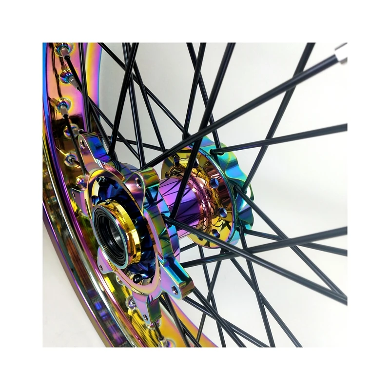 rin❤︎ Rainbow Color Fit EXC SXF 2022-2024 Wheel Set for Motorcycles