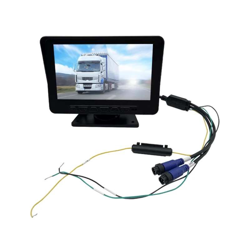 Wemaer Universal 12V-24V Heavy Duty Truck Bus Vehicle Camera System 7inch Monitor Reverse Cameras With Parking Line