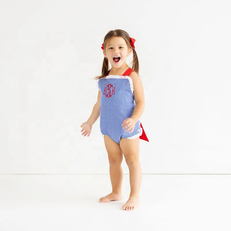 Baby Kids Girls Smocked Brooke Bubble New River Nautical Stripe With