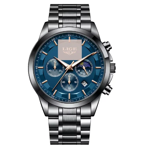 For LG89225 Rose Gold Men's Luxury Simple Alloy Stainless Steel