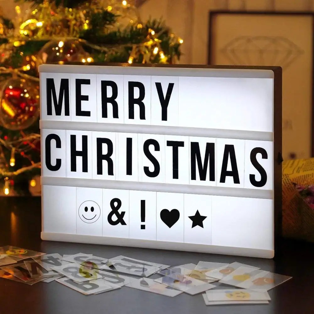 Color Changing Cinema Light Box With Letters for Room Decoration