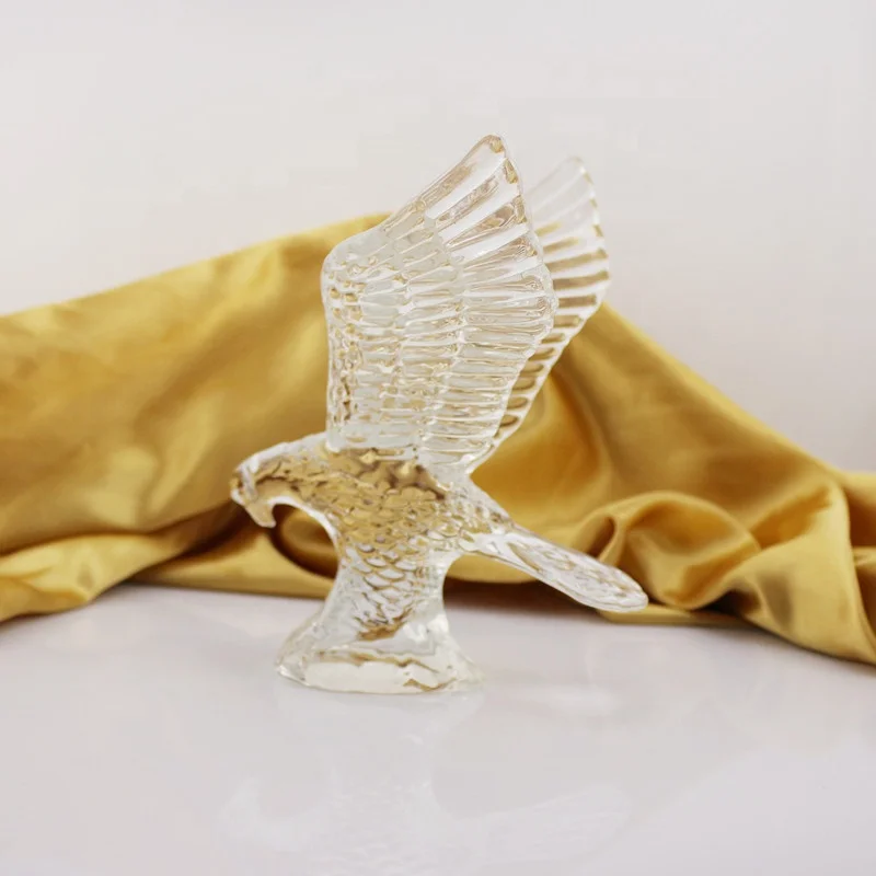2024 K9 Crystal Eagle Statue Trophy Crystal Figurine for Business Gift Office Decoration