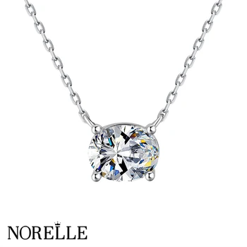 Luxury 925 Sterling Silver Moissanite Necklace for Women VVS1 6mm GRA Certified Pendant High Quality Women's Accessory