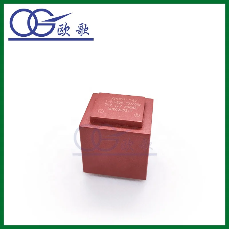 Audio PCB Mount Encapsulated Transformer With Black Epoxy Pin 5+5 Low Frequency Transformer