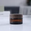 brown jar wood grain cap