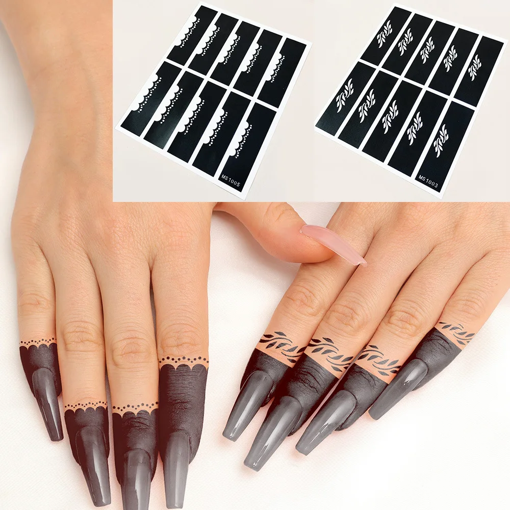 Оптовая Продажа с фабрики высококачественный новый трафарет для тату-тату из хны полуногтевого цветка модель Ближнего Востока шаблон