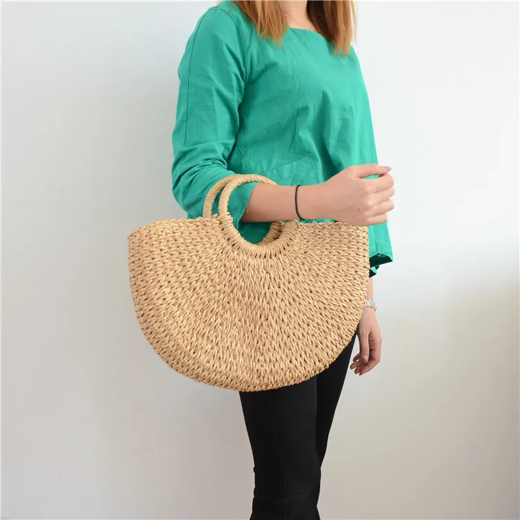 Large Women Straw Beach Bag Tote Boho Summer Beach Bags For Outdoor