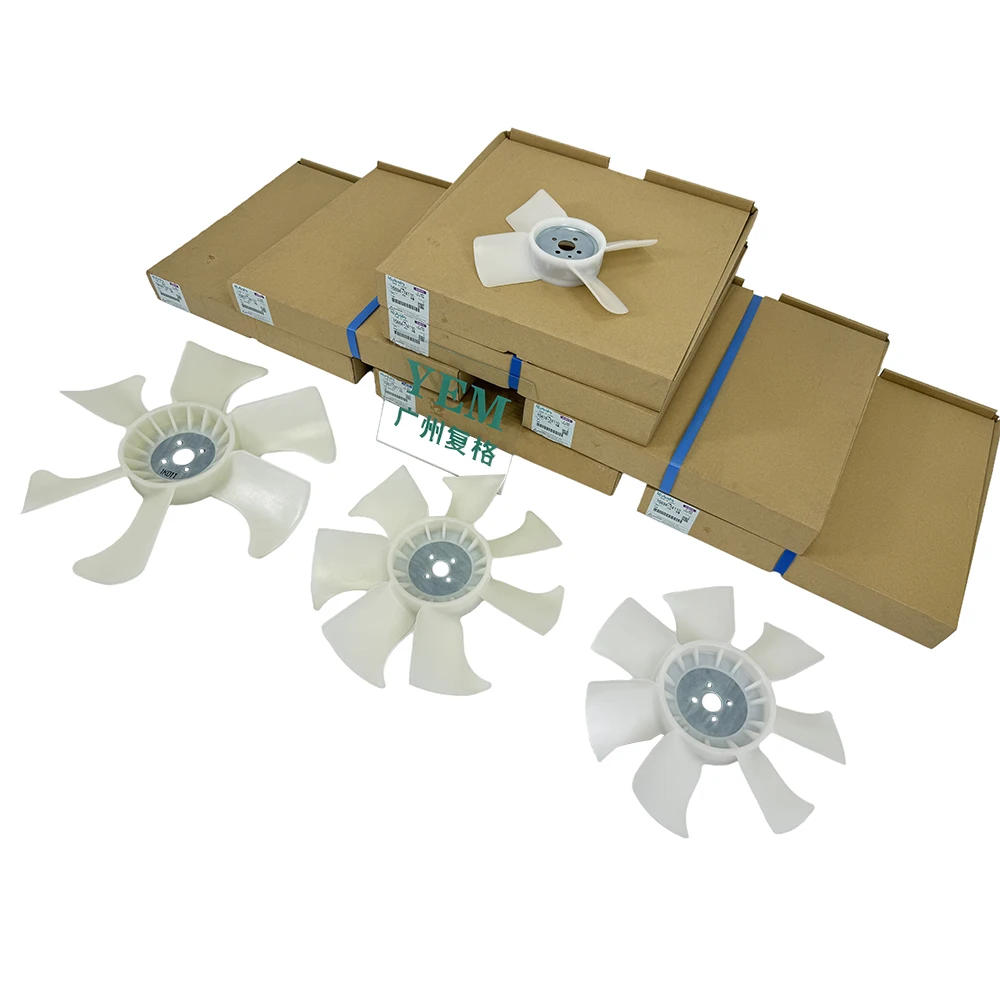 Colling Fan V1702 V1903 Engine V1902 V2003 V2403 V2203 Fan Blade for Kubota Engine V1505 V2607 V3300 V3307 V3600 V3800 Parts