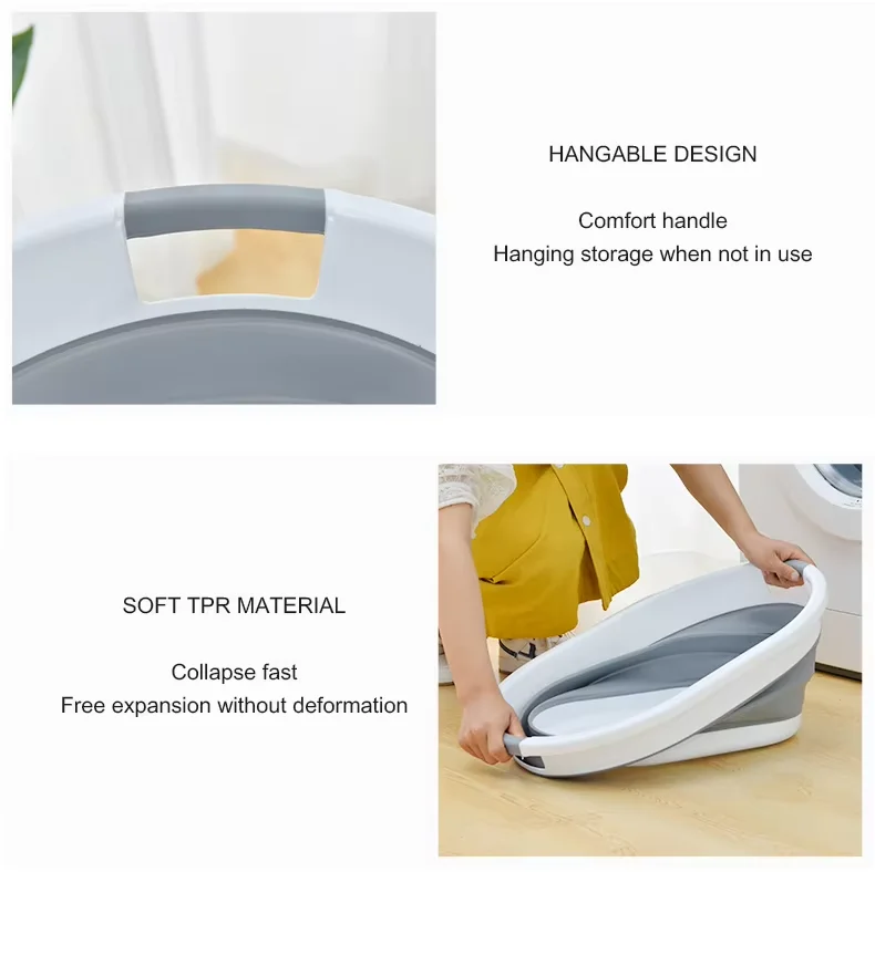 Dainty Factory Plastic Hamper Collapsible Foldable Laundry Basket for Dog Bath Tub Baby Foldable Bath Pet Tub Bathtubs